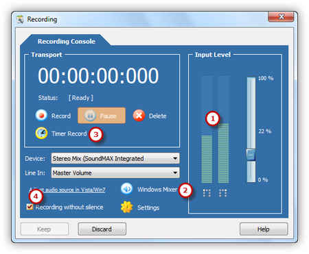 Adjust Recording Settings